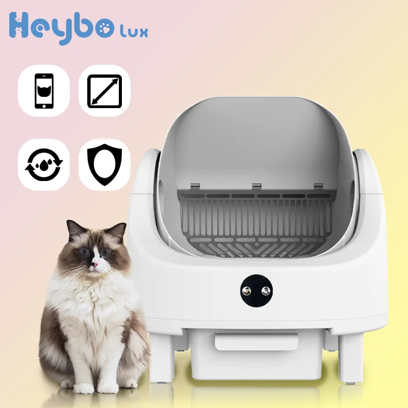 HeyboLux Smart Self Cleaning Cat Litter Box With App Control