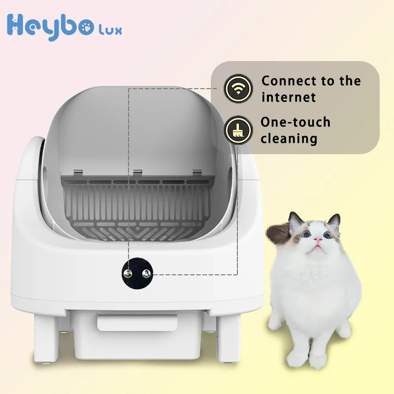 HeyboLux Smart Self Cleaning Cat Litter Box With App Control