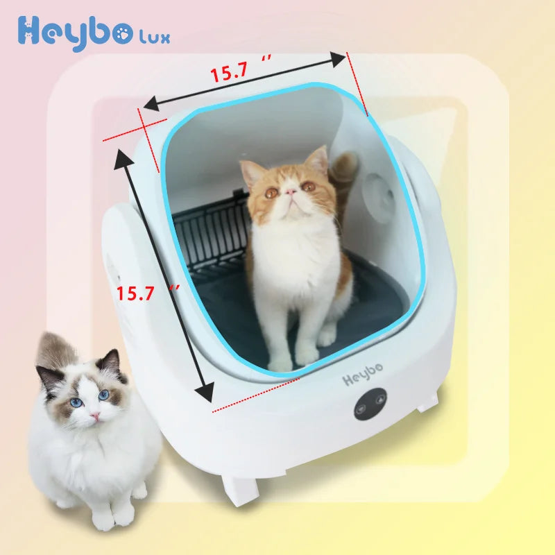HeyboLux Smart Self Cleaning Cat Litter Box With App Control