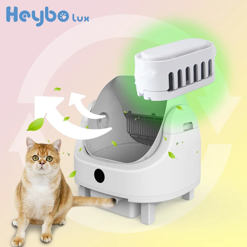 HeyboLux Smart Self Cleaning Cat Litter Box With App Control