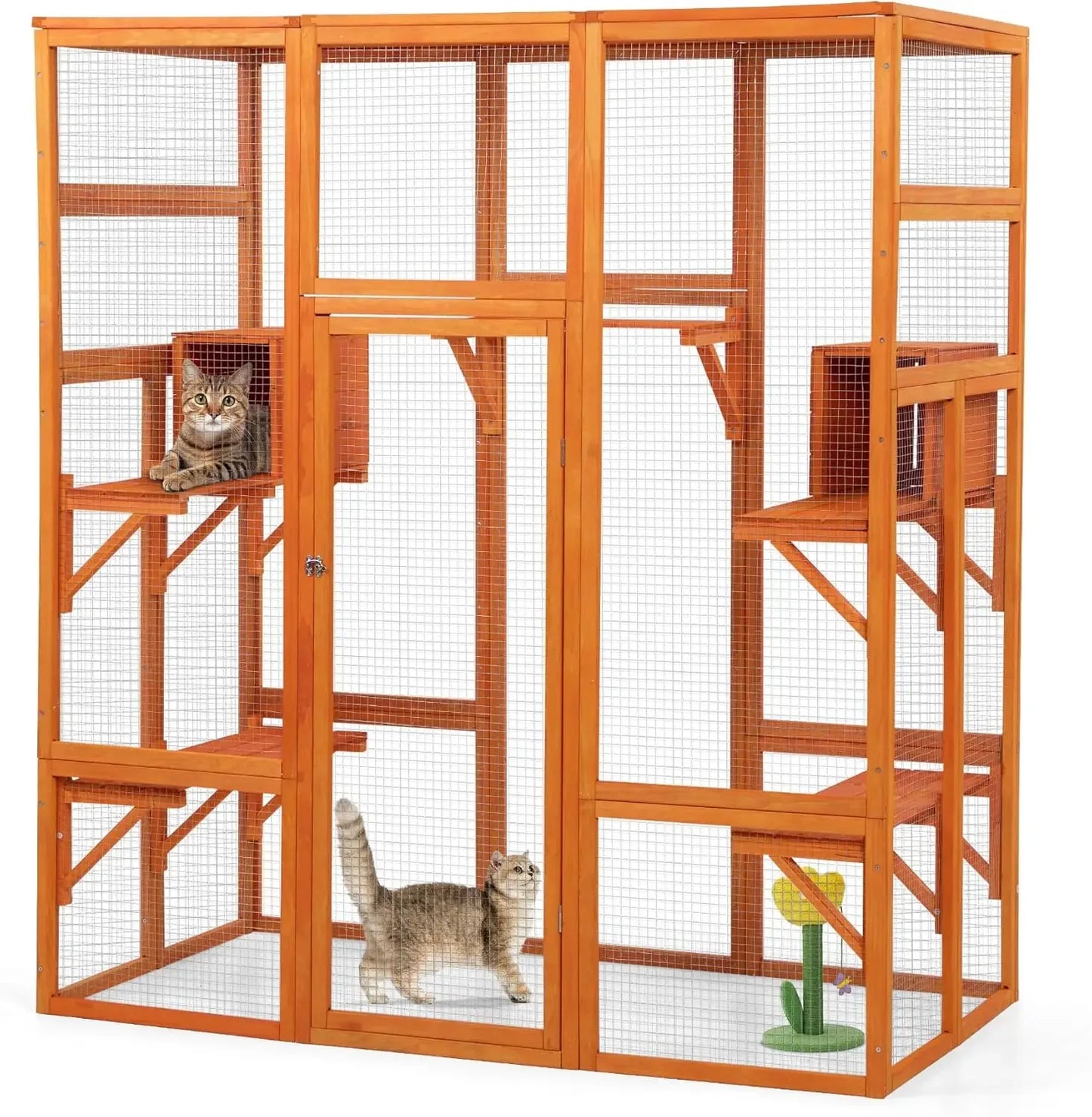 Closure Outdoor Cat Enclosure Catio With Waterproof Roof Iron