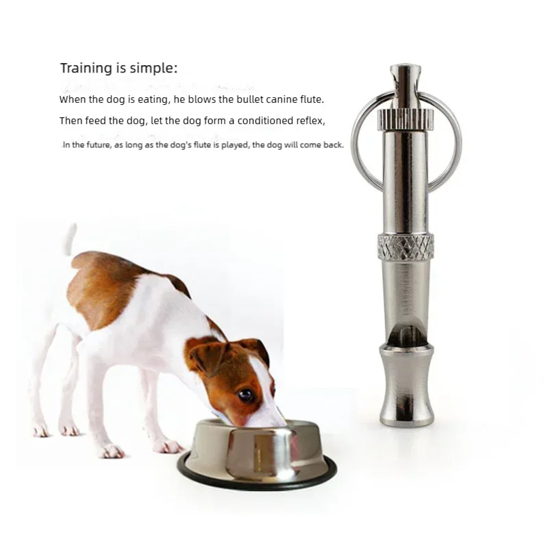 Dog Training Ultrasonic Whistle Stainless Steel Adjustable Pet Training Device