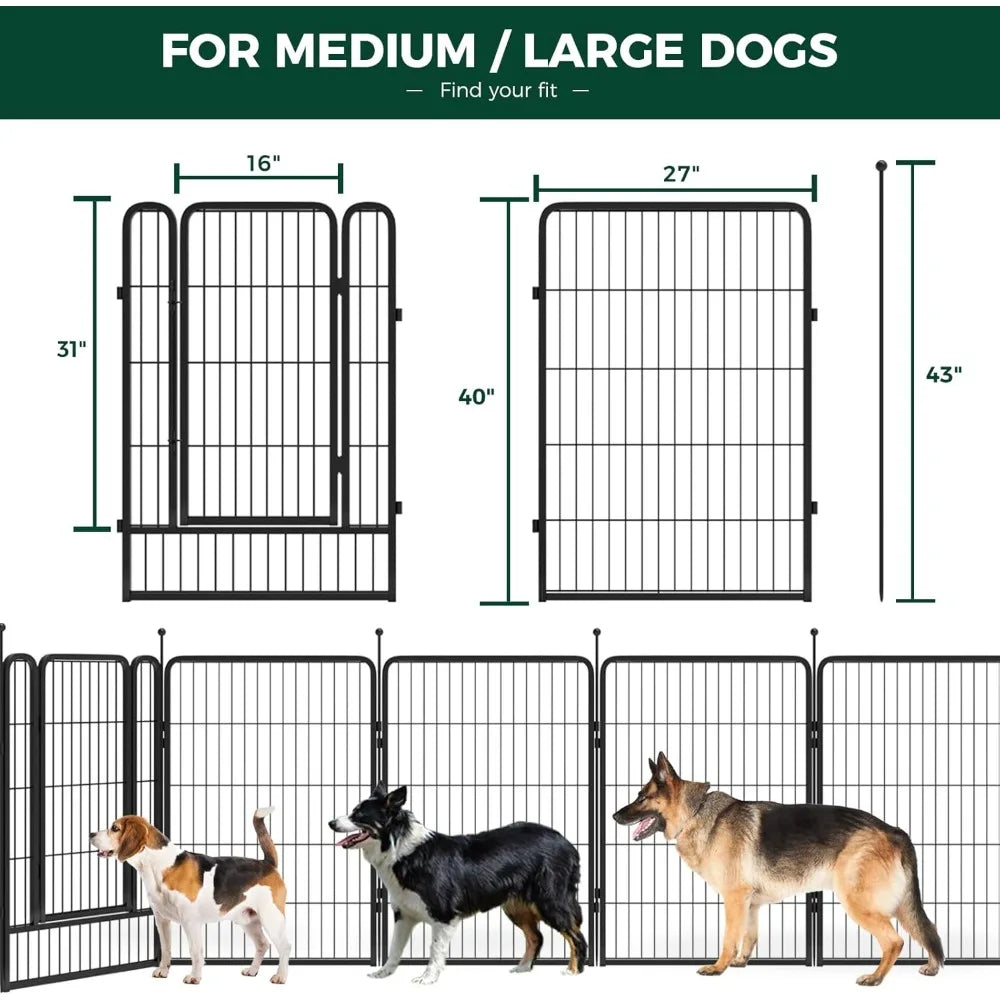 Dog Fence for Yard and RV Camping for Medium and Large Dogs