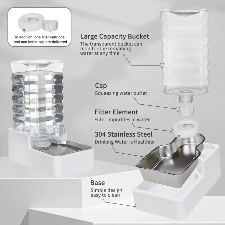 Hign-Concerned Automatic Pet Water Dispenser With Large Capacity Bowl