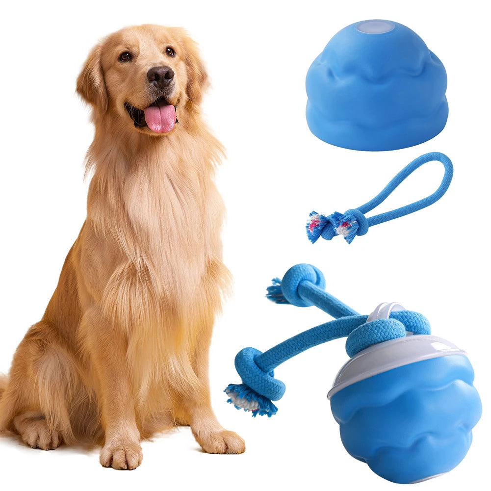 APWIKOGERE Electric Rolling Ball Dog Toy With Rope 3 Modes