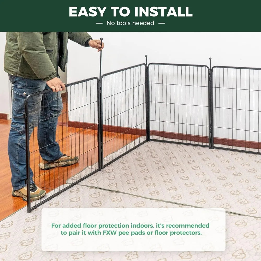 Dog Fence for Yard and RV Camping for Medium and Large Dogs