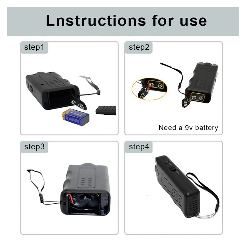 Shunmaii Ultrasonic Anti Barking Device Handheld Bark Stopper LED