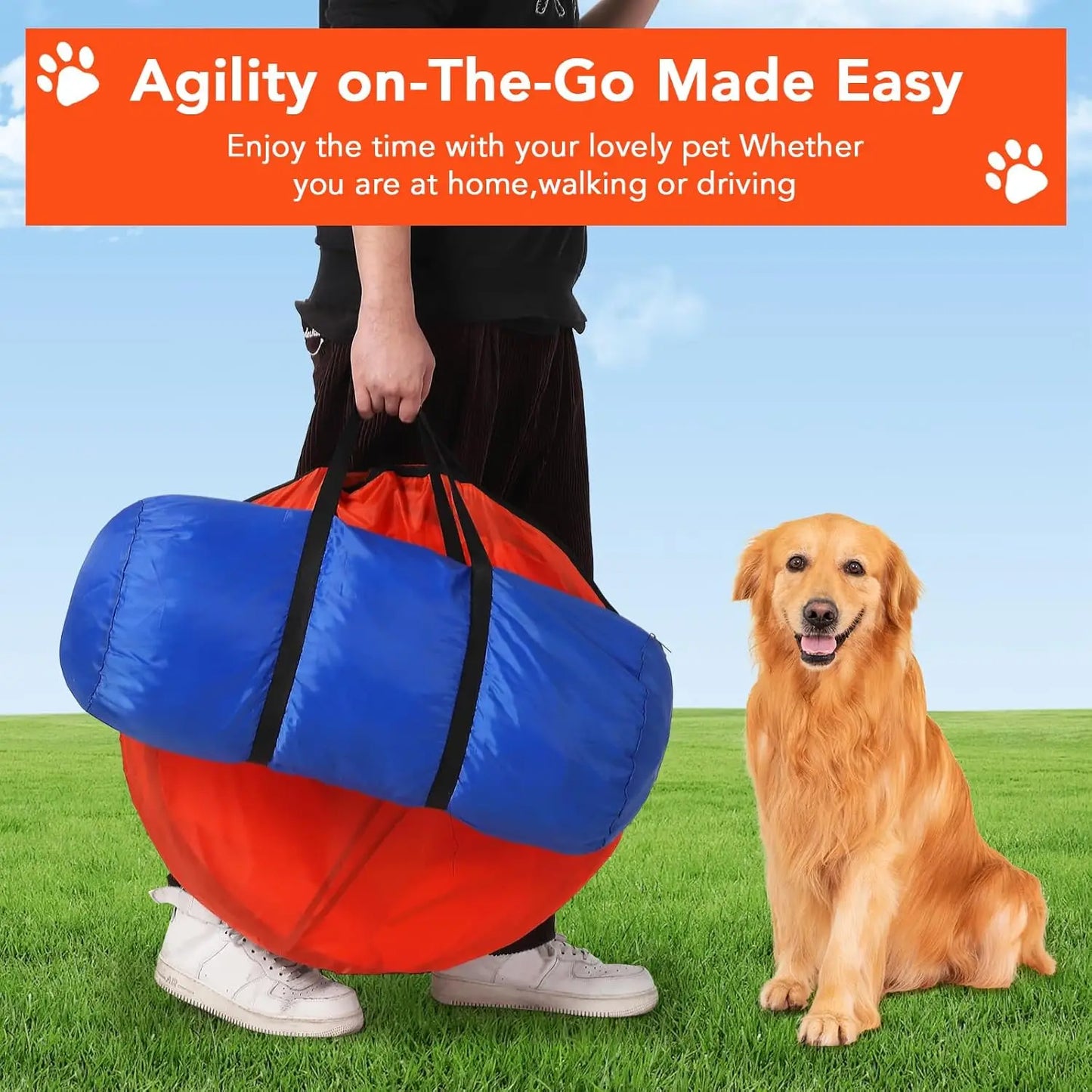 HiMISS 87 Piece Dog Agility Training Equipment Kit Obstacle Course