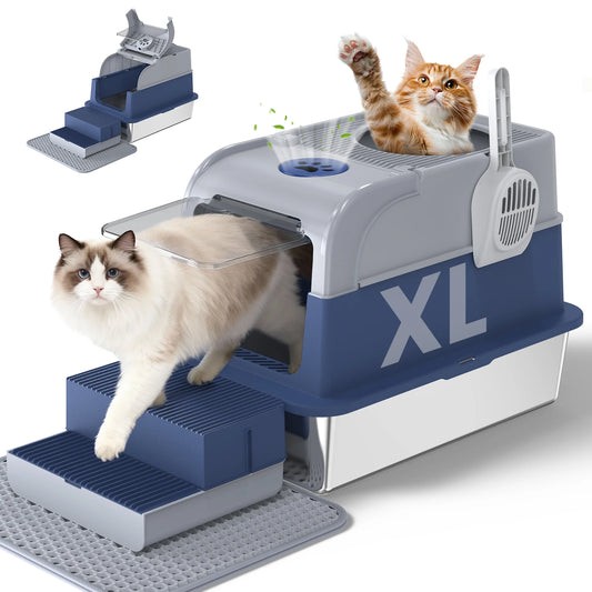 Cityflee Stainless Steel Cat Litter Box Odor Control