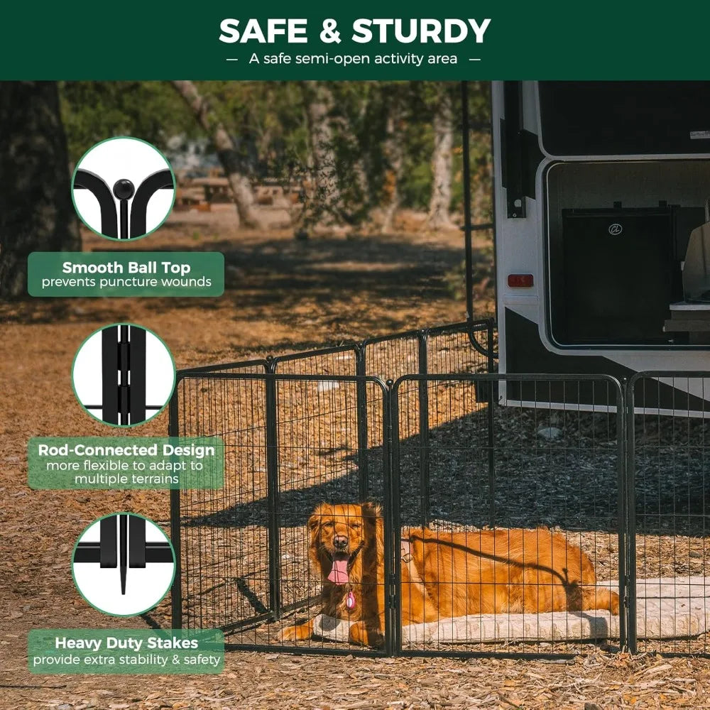 Dog Fence for Yard and RV Camping for Medium and Large Dogs