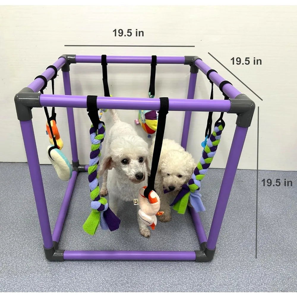 Puppy Play Gym For Dogs With 8 Interactive Enrichment Toys