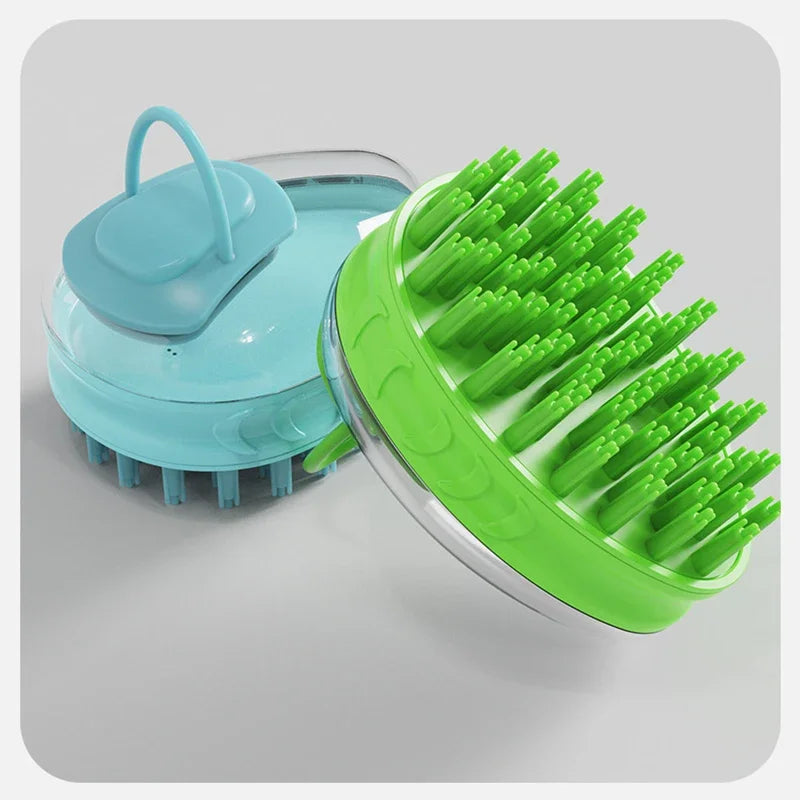 Pet Bath Brush Two In One Silicone Grooming Comb For Dogs