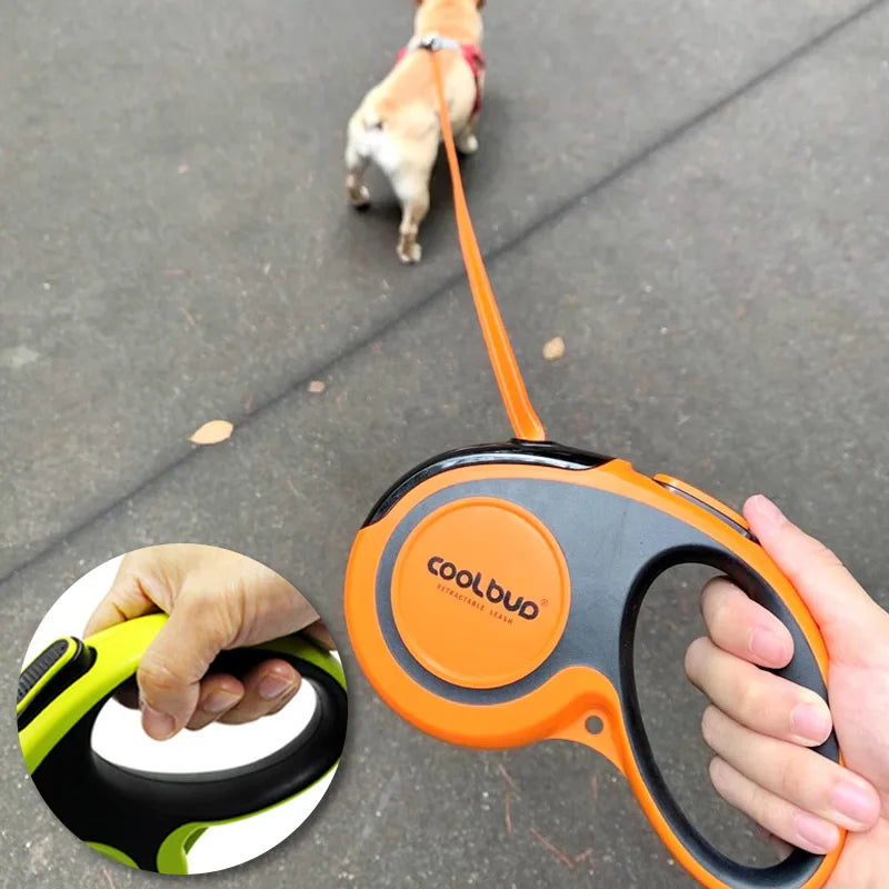 Portable Automatic Retractable Nylon Dog Leash For Large Medium Dogs