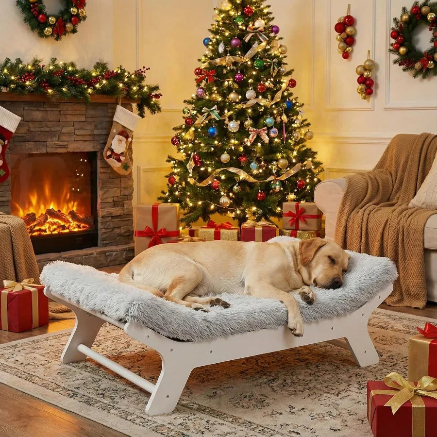 Sichuan Elevated Dog Bed With Wooden Frame And Washable Cover