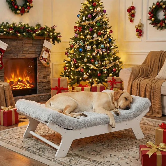 Sichuan Elevated Dog Bed With Wooden Frame And Washable Cover