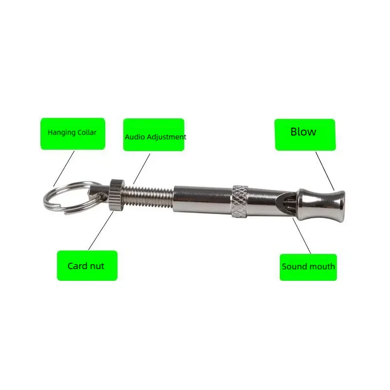Dog Training Ultrasonic Whistle Stainless Steel Adjustable Pet Training Device