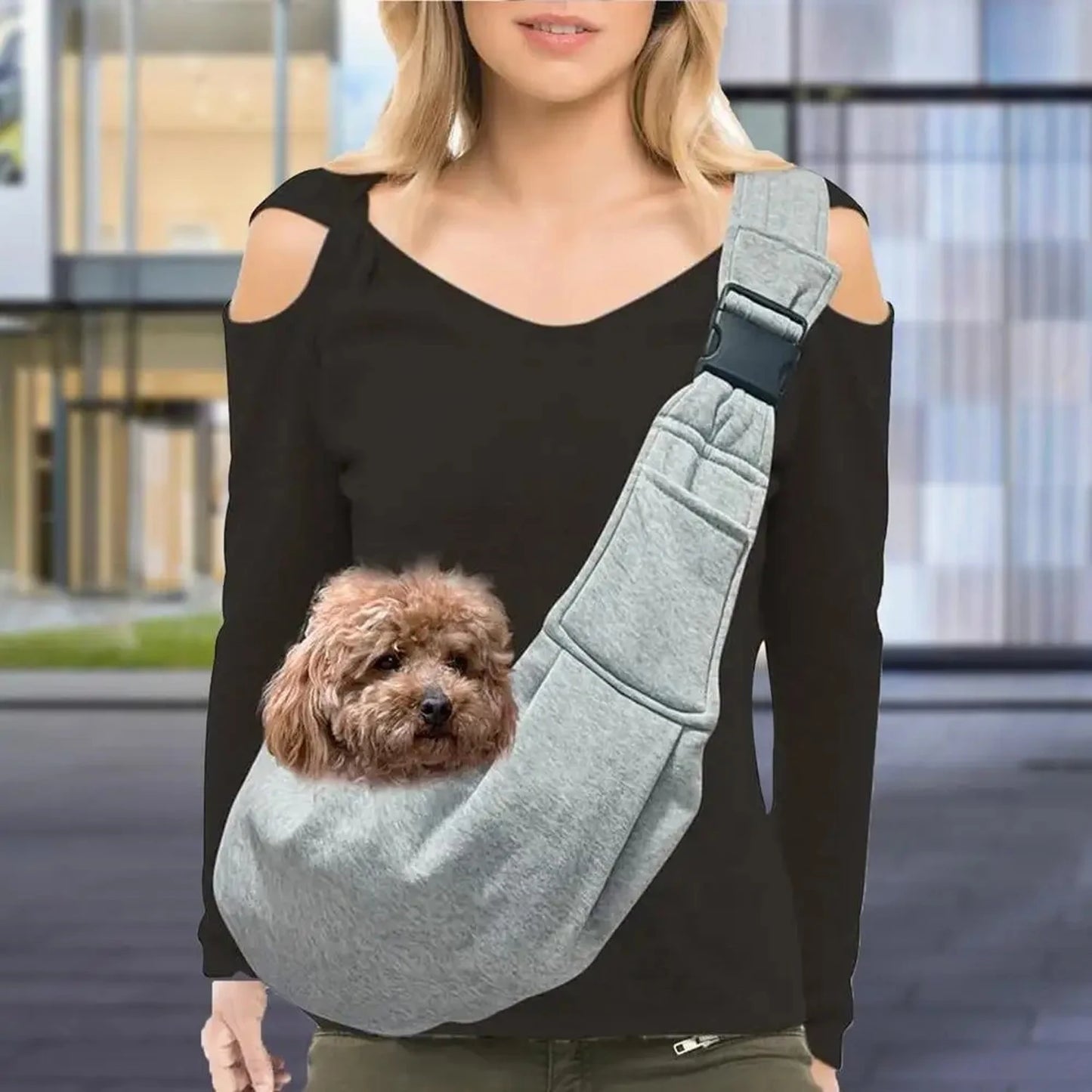 Breed Pet Sling Carrier Hands Free Reversible Puppy Carrier