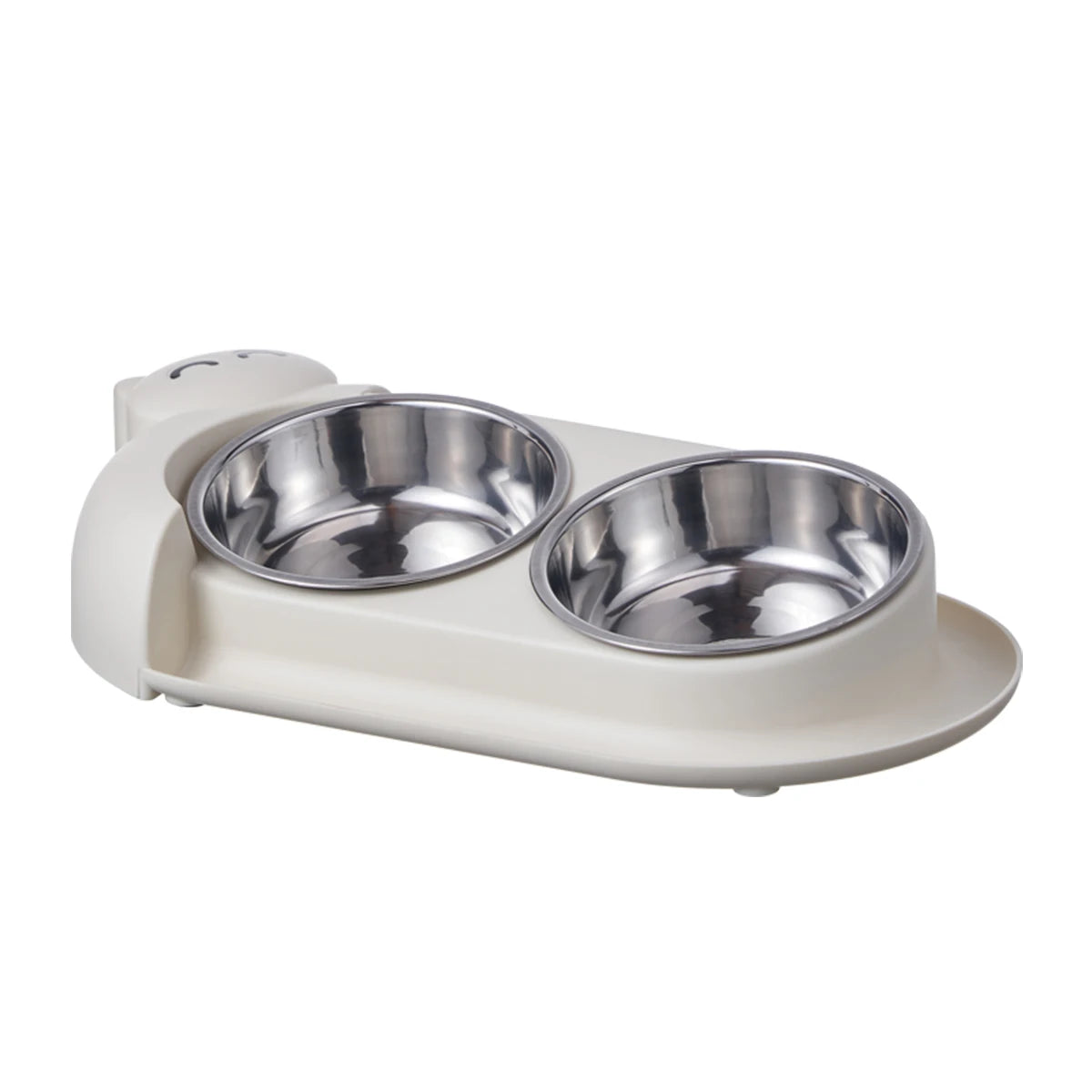Multi Purpose Pet Double Bowl Feeder With Stainless Steel Bowls