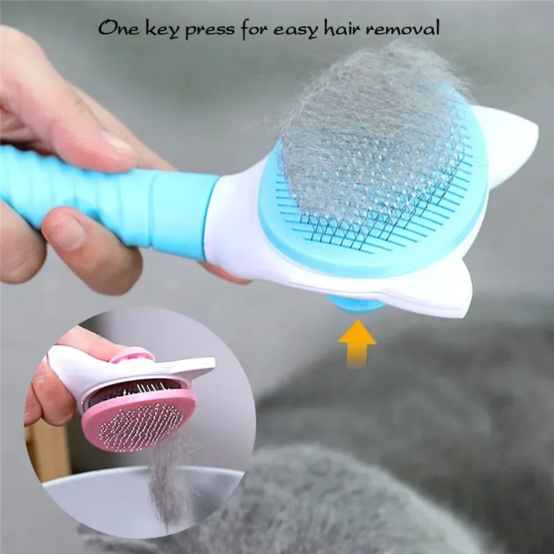 Cat Self Cleaning Grooming Brush Pet Comb For Dogs Cats