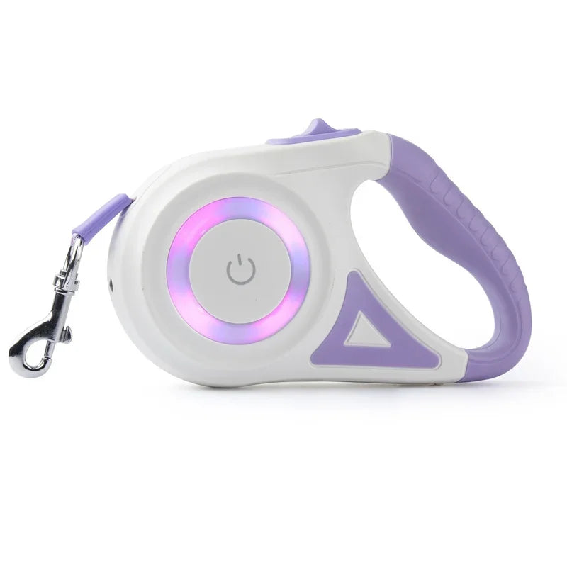 Booteely Automatic Retractable Dog Leash With LED Flashlight Nylon