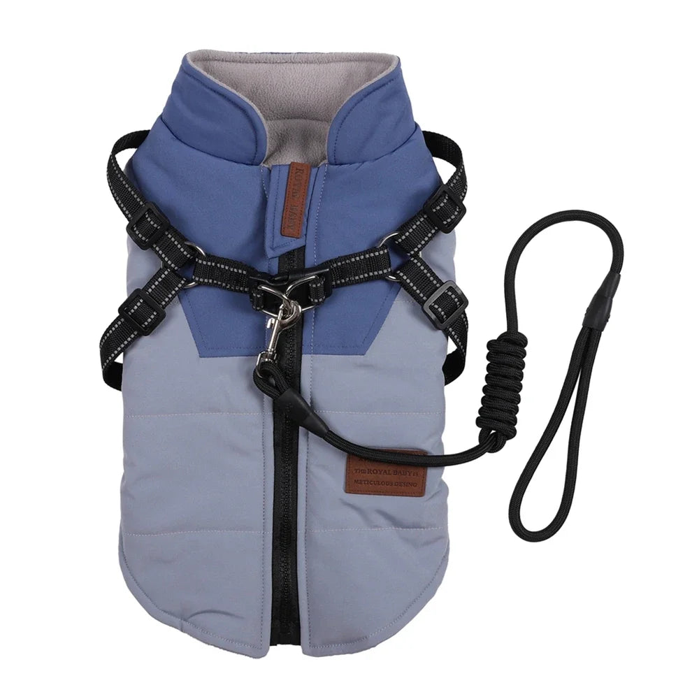 Winter Dog Jacket With Harness Waterproof Coat For Labrador