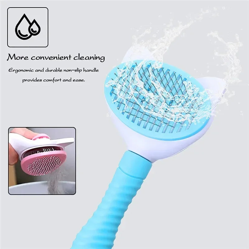 Cat Self Cleaning Grooming Brush Pet Comb For Dogs Cats