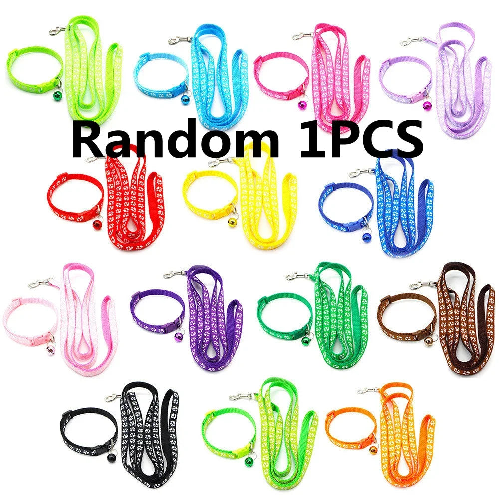 Printed Dog Cat Leash Adjustable Outdoor Walking Rope