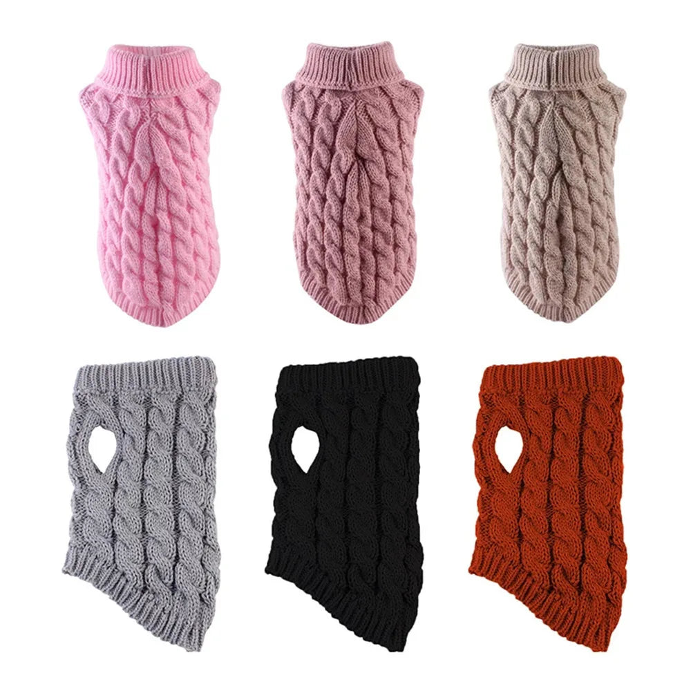 NONECN Pet Dog Sweater Autumn Winter Knit Warm Comfort Clothing
