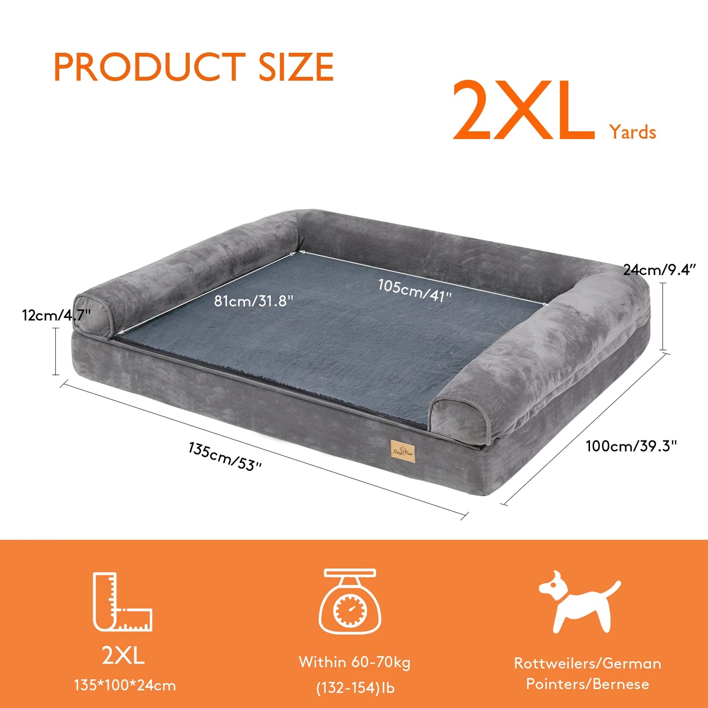 Guangdong Cozy Sofa Dog Bed With Waterproof Cover And Bolster