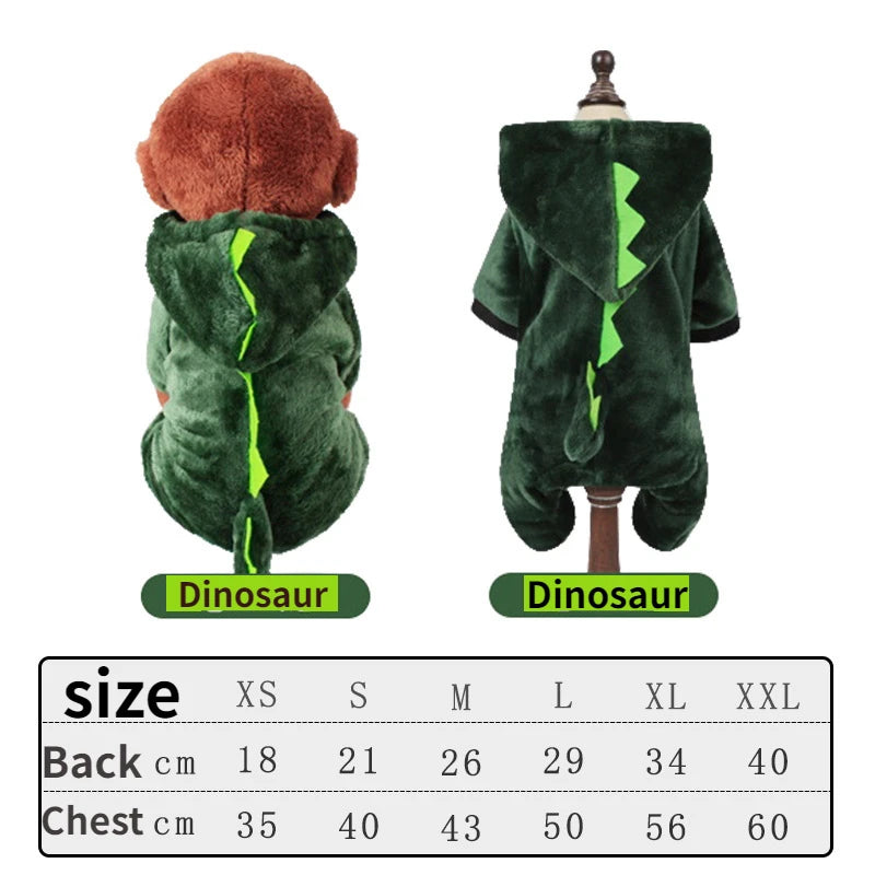 Pet Dog Clothes Warm Fleece Jumpsuits For Small Dogs