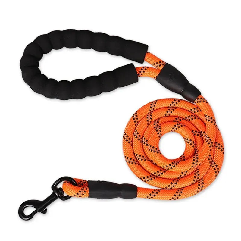Reflective Dog Leash With Padded Handle Heavy Duty Traction Rope