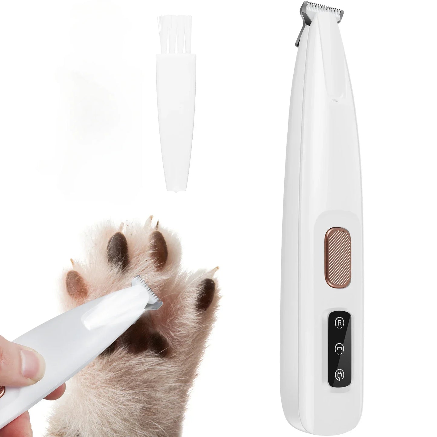 Dog Paw Trimmer With LED Light Waterproof LED Display