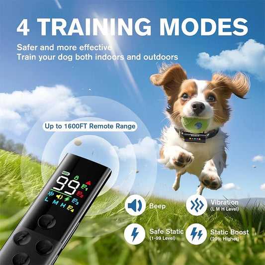 ROJECO Dog Training Collar With Remote Control 1600ft IP67 Waterproof