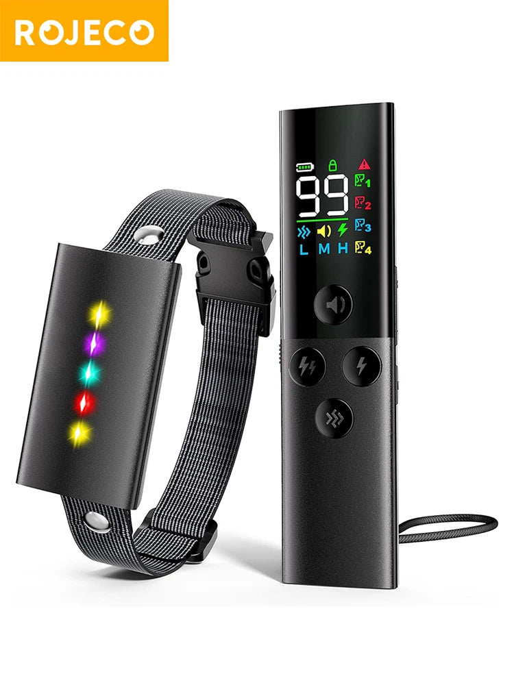 ROJECO Dog Training Collar With Remote Control 1600ft IP67 Waterproof