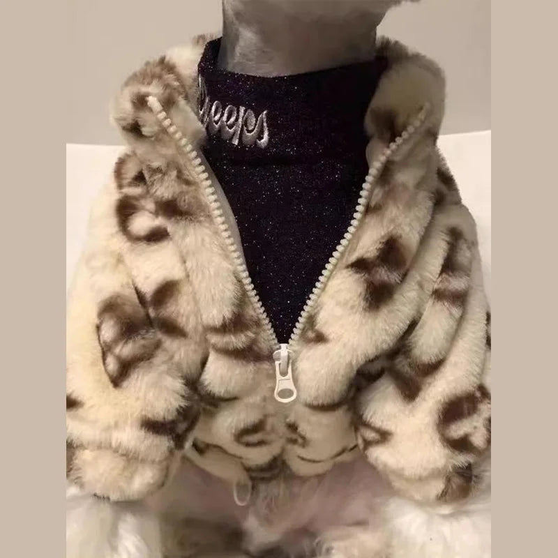 Winter Dog Coat Warm Fleece Teddy Bear Style For Dogs And Cats