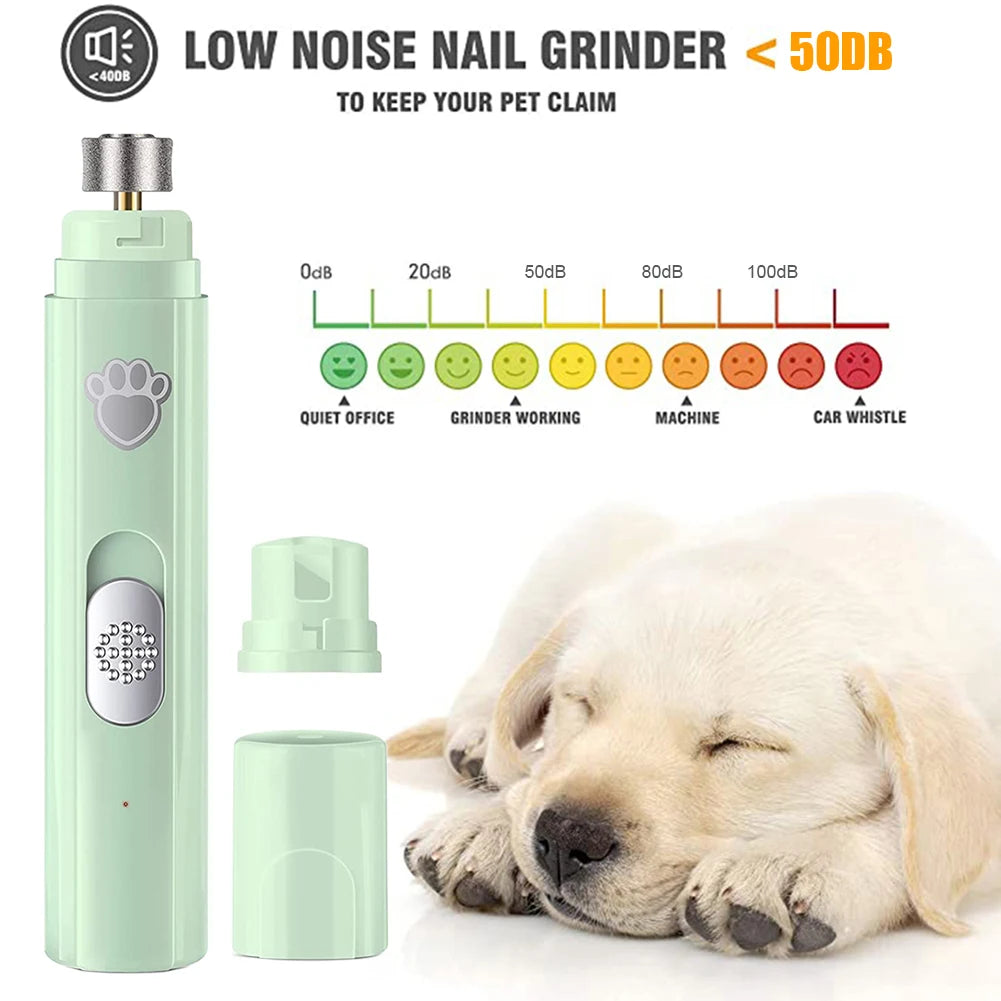 Shunmaii Electric Dog Nail Grinder USB Rechargeable LED 2 Speed