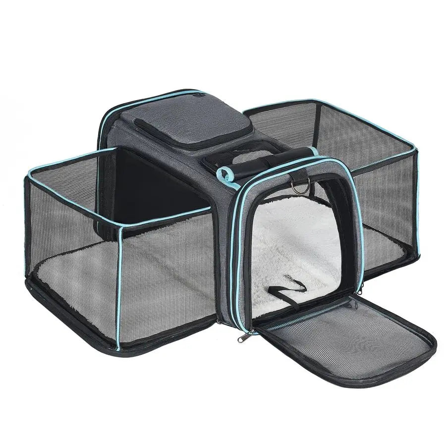 Expandable Dog And Cat Carrier Breathable Collapsible Airline Approved