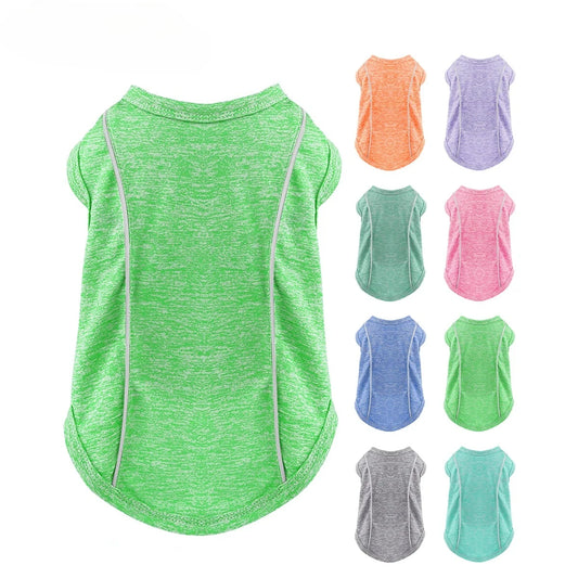 NONECN Sun Protection Dog Shirts With Reflective Strips Quick Dry