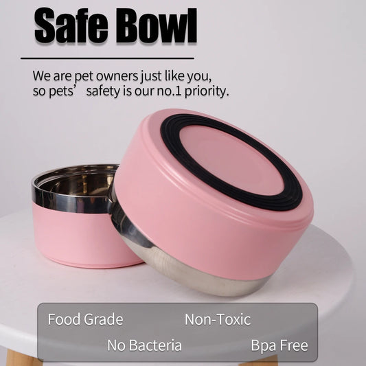 Stainless Steel Anti Slip Pet Bowl For Cats And Dogs