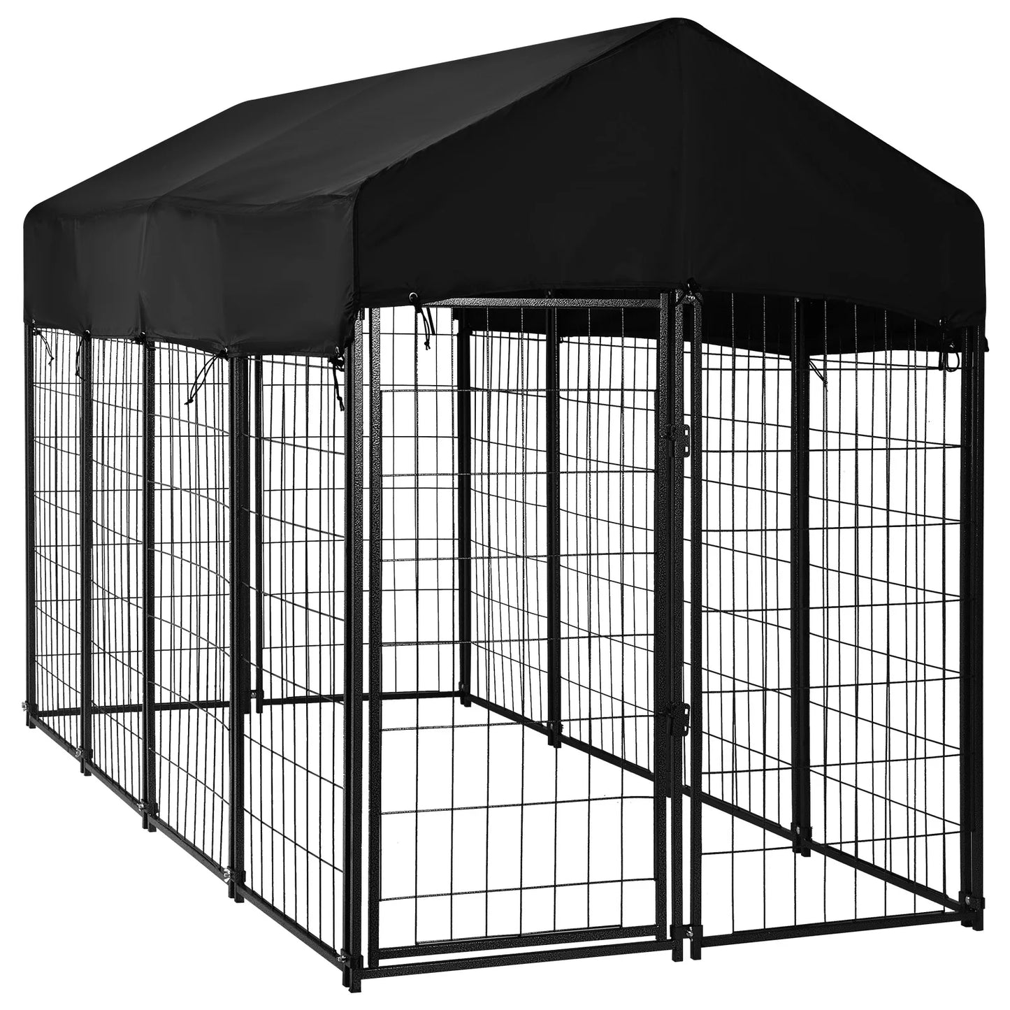Alloet Outdoor Welded Wire Dog Crate Kennel With Security Door