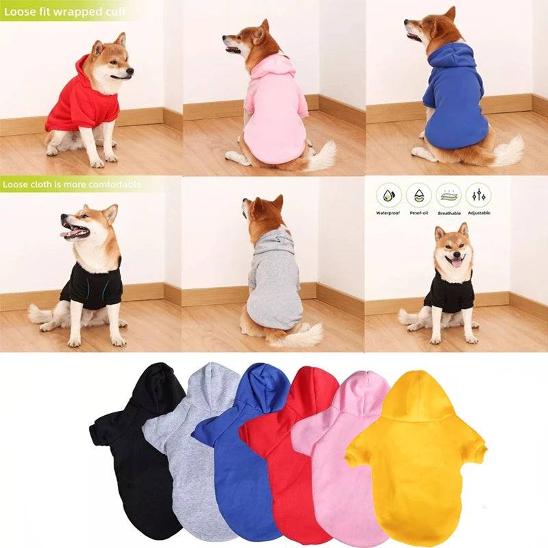 NONECN Winter Dog Hooded Sweatshirt Warm Coat for Pets