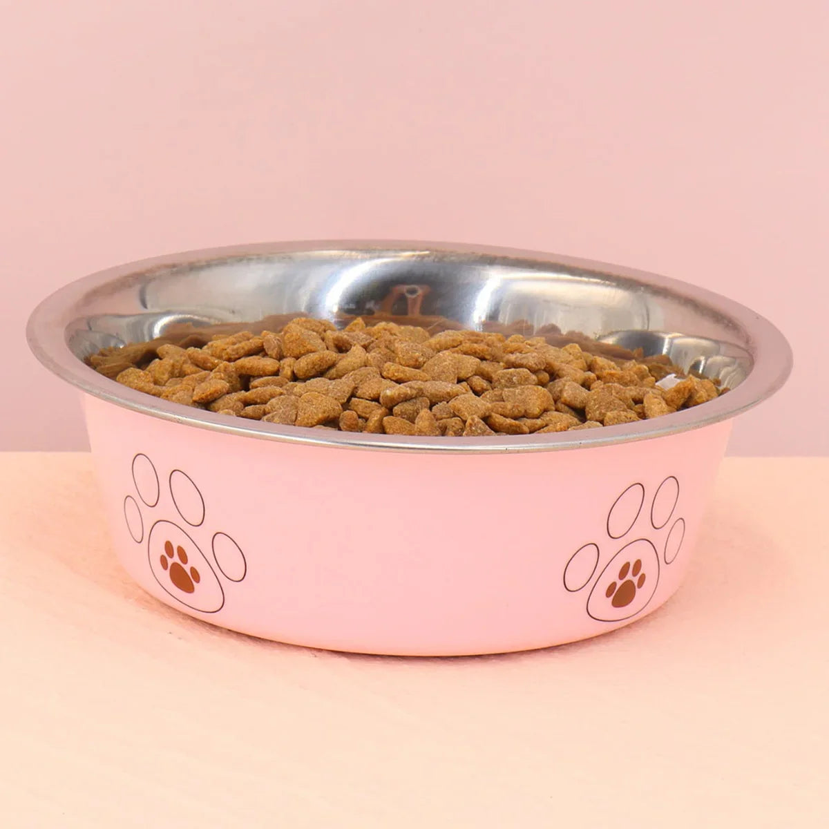 Stainless Steel Pet Bowl Non Slip Easy To Clean Indoors