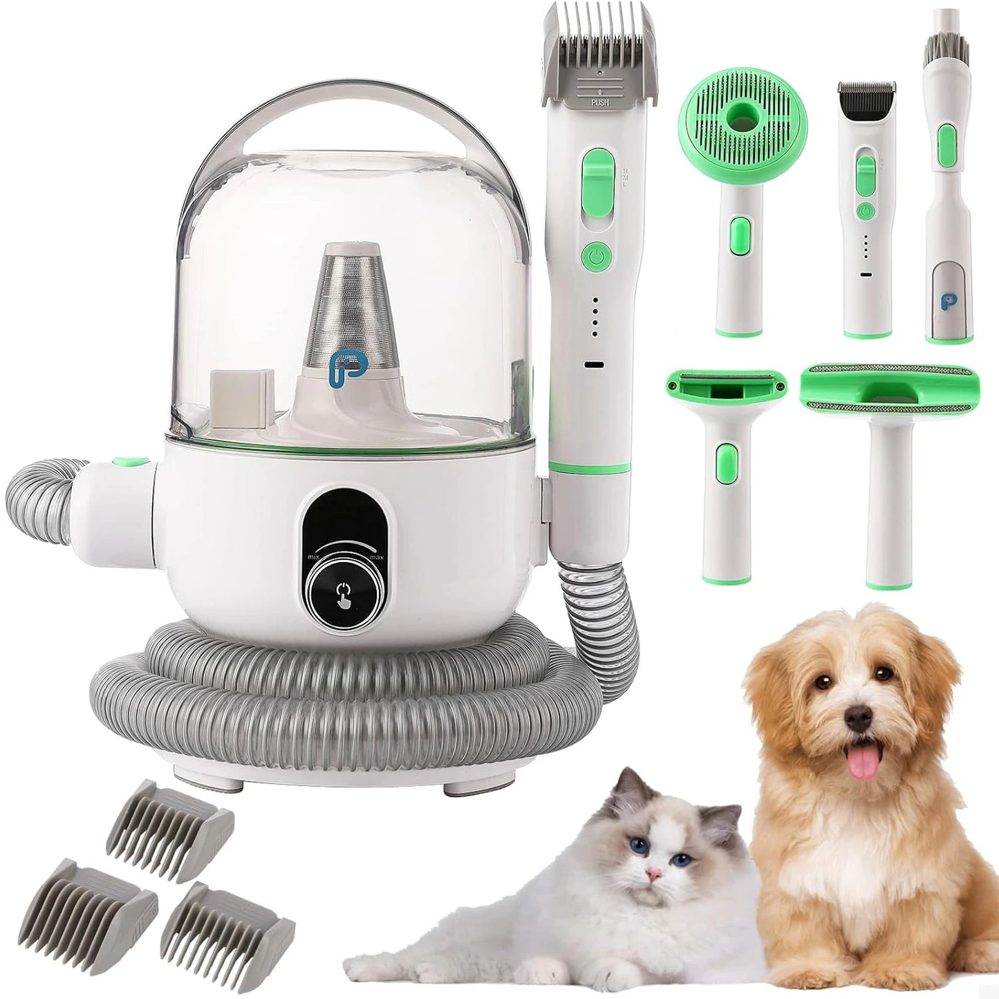 DishyKooker Pet Grooming Kit With 2L Vacuum And Tools