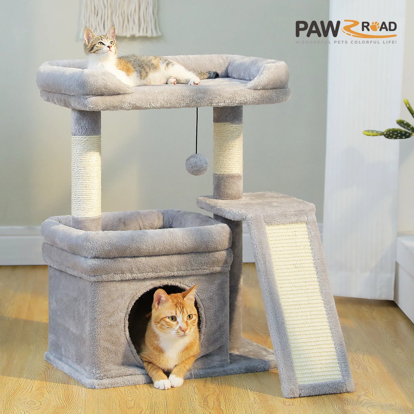 PAWZ Road Small Indoor Cat Tree With Sisal Post
