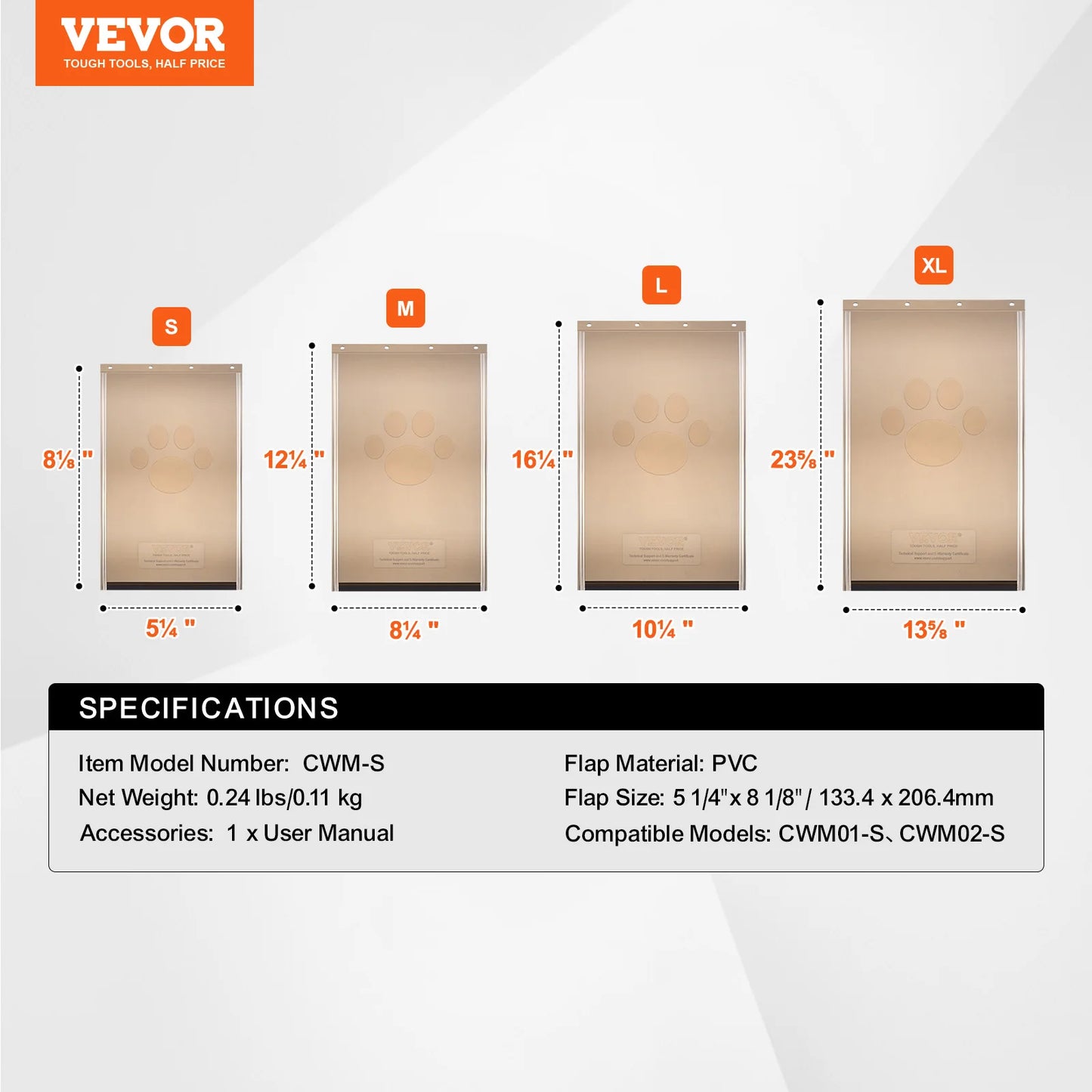 NONEDog Door Pet Door Replacement Flap With Magnetic Strip Weatherproof