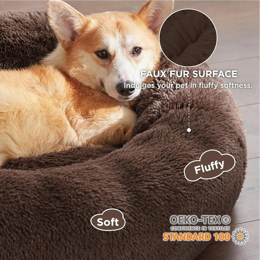 Sichuan Calming Donut Pet Bed Washable Plush Fur