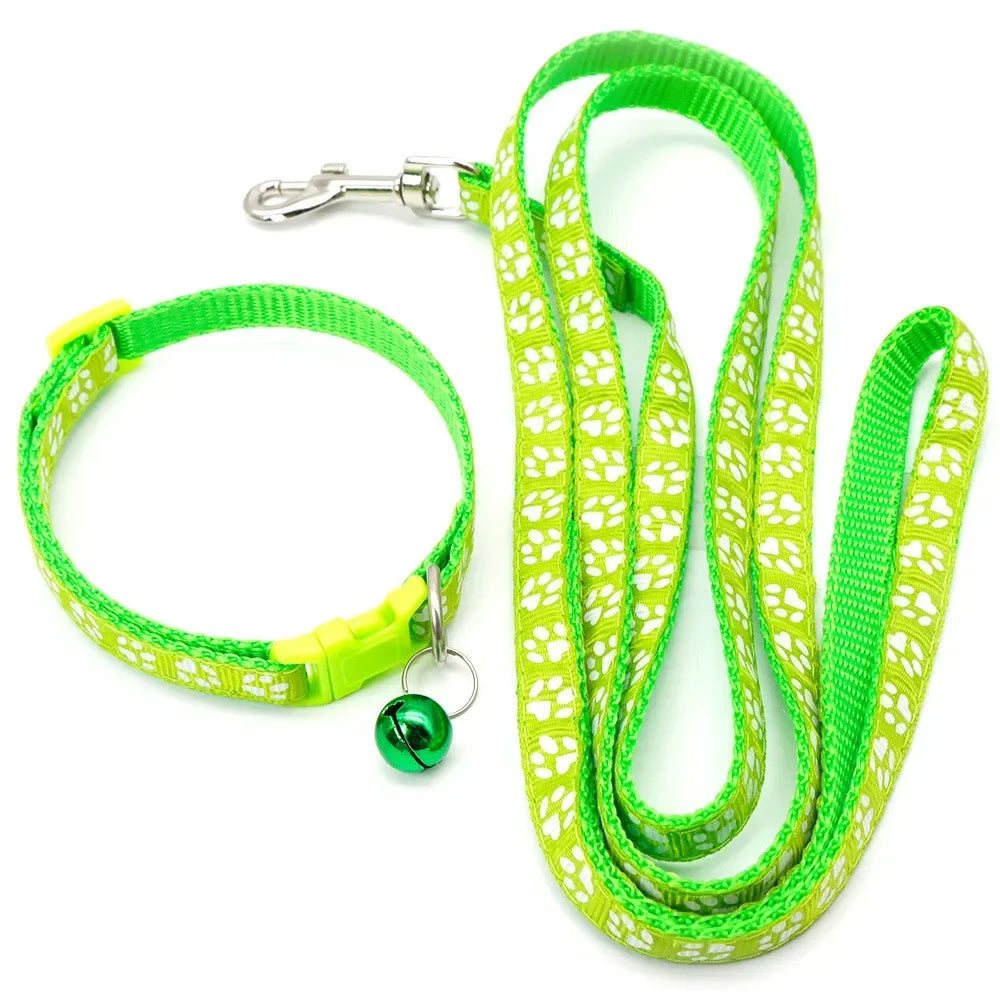 Printed Dog Cat Leash Adjustable Outdoor Walking Rope
