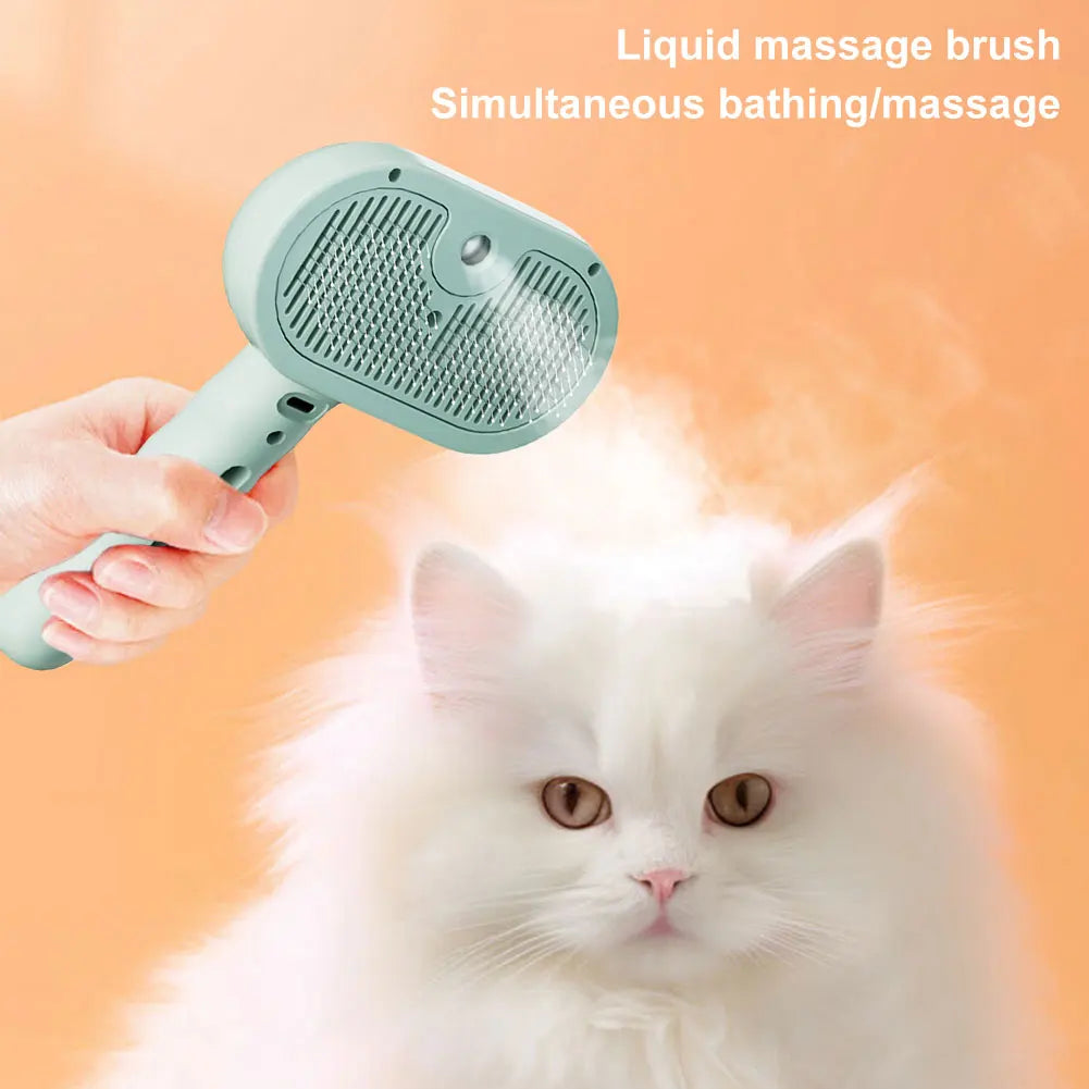 Shunmaii Three In One Cat Steam Brush Grooming Comb