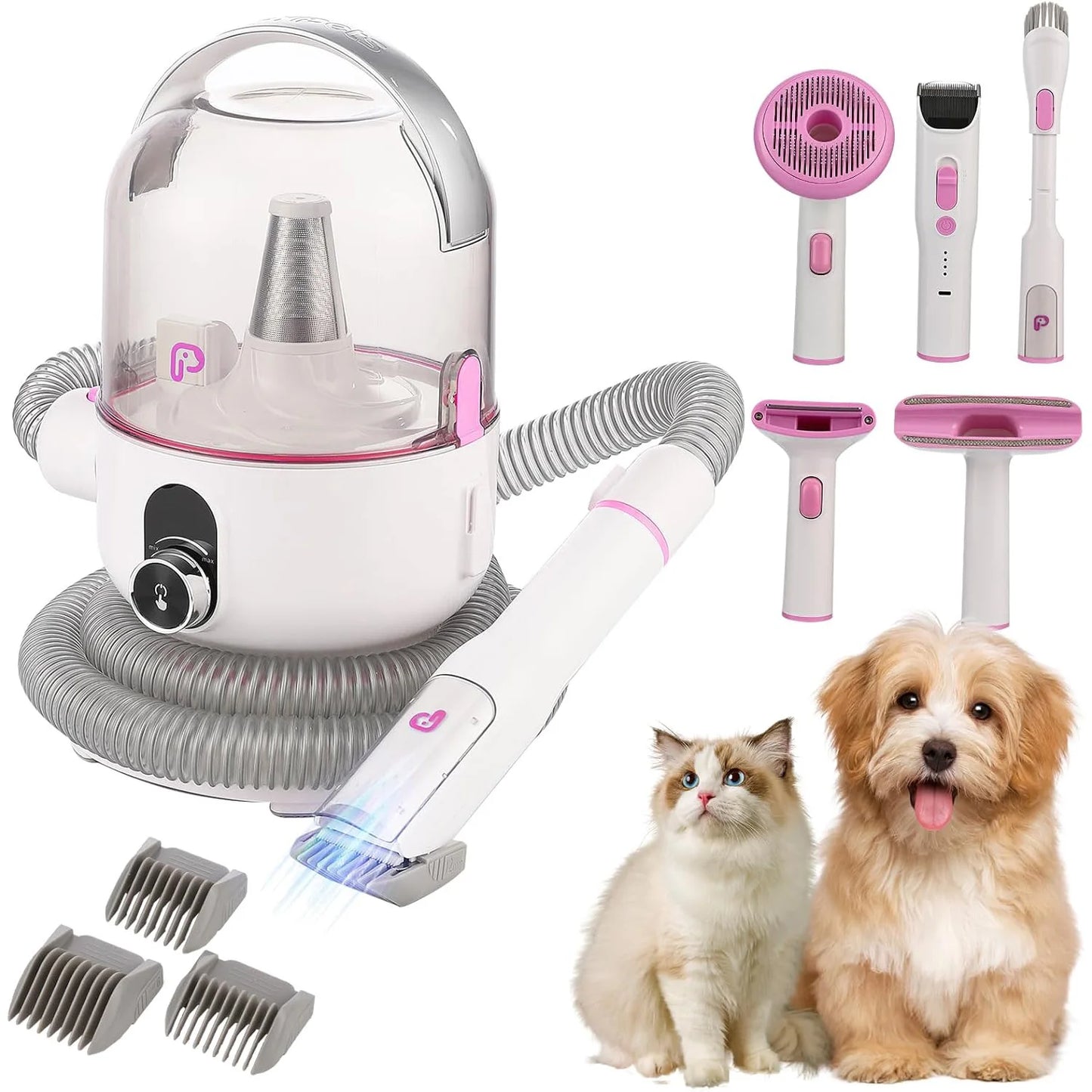 DishyKooker Pet Grooming Kit With 2L Vacuum And Tools