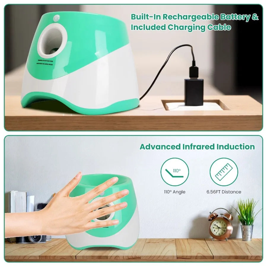 Automatic Dog Ball Launcher With 6 Tennis Balls For Fetch